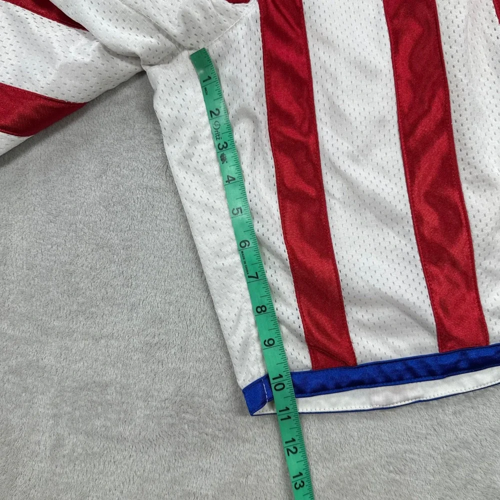 Harlem Globetrotters Basketball Shorts Men M Red White Striped Mesh Star Logo